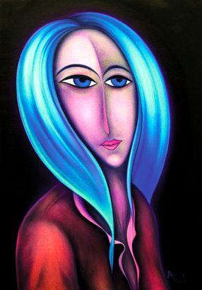 Woman with Blue Hair, 2003