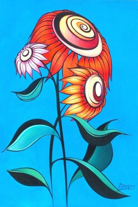 Sunflower in Blue II, 2004